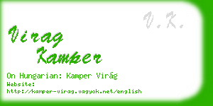 virag kamper business card